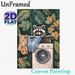 Tropical Raccoon Laundry Painting Poster, Whimsical Vivid Jungle Scene Poster, Charming Playful Decor Ideal For Laundry Room, Cozy Living Area_maomaolike.com
