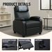 Recliner Chair, Classic And Traditional Manual Recliner Chair With Comfortable Arms And Back Single Sofa For Living Room, Black_maomaolike.com