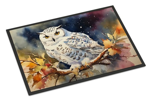 Snowy Owl Doormat Front Door Mat Indoor Outdoor Rugs For Entryway, Non Slip Washable Low Pile, 24H X 36W_maomaolike.com