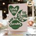 Love You To The Moon And Saturn Painting Poster, Minimalist Retro Green Heart & Celestial Graphic Poster, Warm Romantic Decor Ideal For Bedroom_maomaolike.com