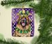 Leonberger King Of Mardi Gras Porcelain Ornament Christmas Tree Hanging Decorations For Home Christmas Holiday, Rectangle, Gift, Multicolor_maomaolike.com