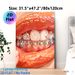 Jeweled Teeth & Glossy Lips Painting Poster, Vibrant Stylized Sparkling Mouth Poster, Eye-catching Decorative Artwork Ideal For Bedroom, Vanity Space_maomaolike.com