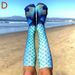 Unisex 3D printed socks Knee-high stockings Mermaid print socks_maomaolike.com