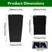 Square Planter For Indoor Or Outdoor Use, 22-Inch High Rattan Design Flower Pot With Automatic Watering System For Porch, Patio, Backyard, Makes Keeping Flowers Easier (Pack Of 2, Black)_maomaolike.com