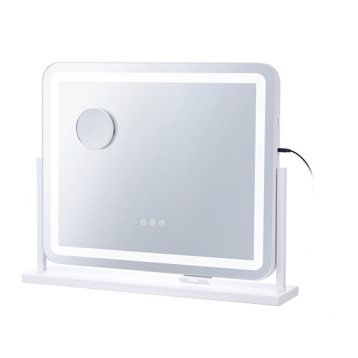 VEVOR Lighted Makeup Mirror 3 Color Vanity W/ USB Port Magnification21.7x17.7 In_maomaolike.com