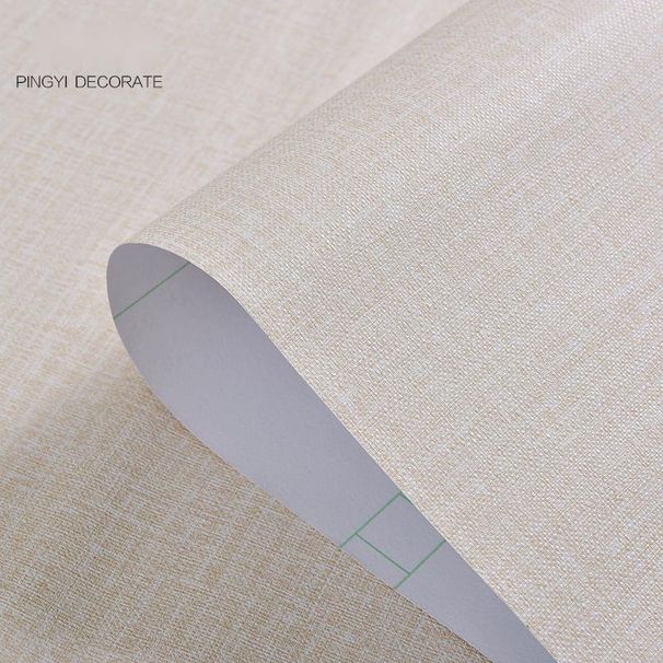 0.4/0.6m * 3m Wholesale Burlap Solid Color Wallpaper Self-Adhesive Waterproof Bedroom PVC Small Roll Fabric Pattern Home_maomaolike.com