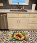 Sunflowers In Watercolor Memory Foam Kitchen Mat Machine Washable Anti-Fatigue Mat Cushion Comfort Bath Mat Or Kitchen Rug_maomaolike.com
