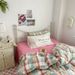Wholesale INS Korean Retro Plaid Simple Striped Mixed Pure Cotton Four-Piece For Homestay Apartment All-Cotton 4-Piece Set_maomaolike.com
