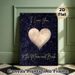 Romantic Heart Moon Love Painting Poster, Starry Night Style With Heart-shaped Moon Poster, Warm Romantic Message, Ideal For Bedroom, Christmas And_maomaolike.com
