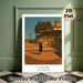 Lazise Italy Coastal Town Painting Poster, Warm-toned Retro Illustrative Poster, Sunlit Waterfront Promenade Scene, Brings Tranquil Ambiance Suitable_maomaolike.com