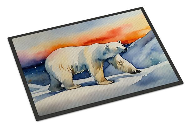 Polar Bear Doormat Front Door Mat Indoor Outdoor Rugs For Entryway, Non Slip Washable Low Pile, 24H X 36W_maomaolike.com
