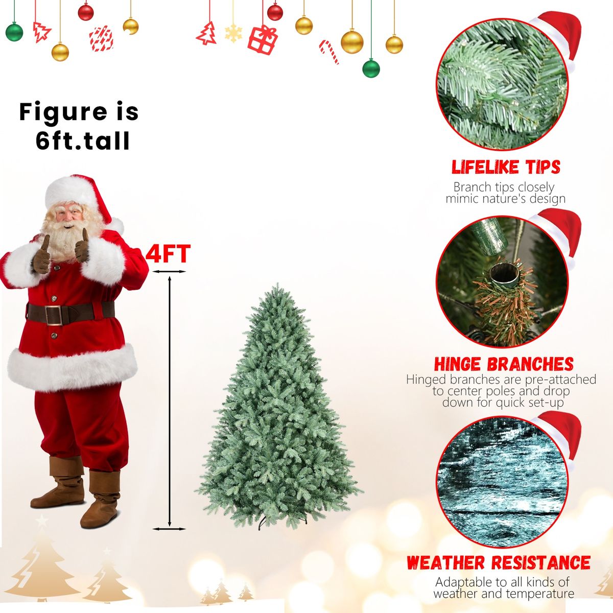4ft Blue PE/PVC Mixed Tree
(memory Wire+iron Wire)_maomaolike.com