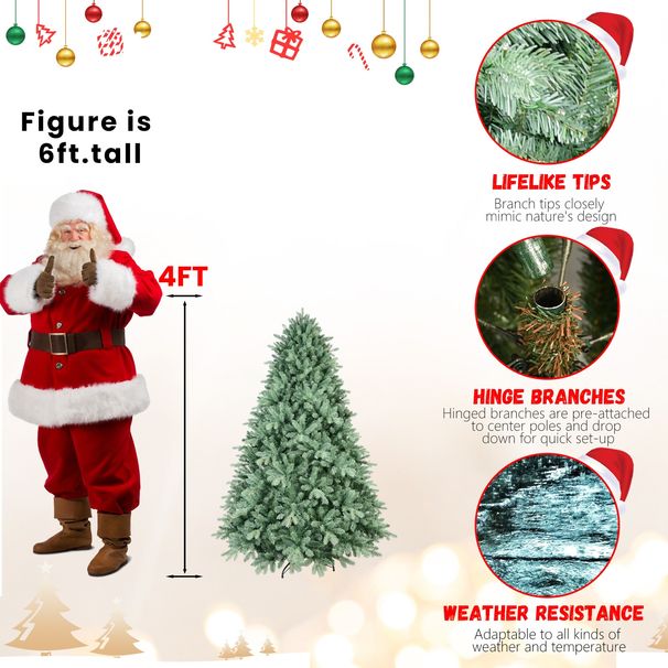 4ft Blue PE/PVC Mixed Tree
(memory Wire+iron Wire)_maomaolike.com