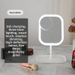 New LED Tray Style Square Round Makeup Rechargeable Fill Light Mirror Desktop Touch Three-Level Dimmable_maomaolike.com