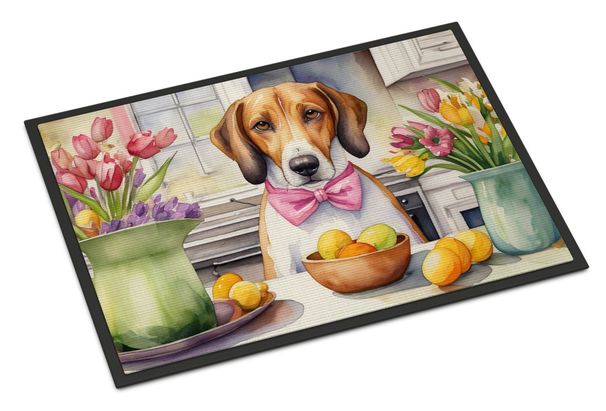 Decorating Easter American Foxhound Doormat Front Door Mat Indoor Outdoor Rugs For Entryway, Non Slip Washable Low Pile, 24H X 36W_maomaolike.com