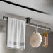 No-Drill Bathroom Wall-Mounted Towel Holder Single Rod Storage Rack Toilet Washroom Organizer_maomaolike.com