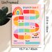 Rainbow-themed Reward Chart Painting Poster, Watercolor-style Colorful Rainbow With Cute Cloud & Heart Elements Poster, Practical Tool To Track_maomaolike.com