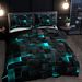 Soft 1*Duvet + 2*Pillowcase Red Grid Print Bedding Set Comfortable Duvet Cover For Bedroom Guest Room_maomaolike.com
