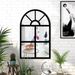 3D Faux Window Arch Wooden Acrylic Mirror Wall Sticker, Self-adhesive Background Wall Decoration Mirror_maomaolike.com