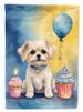 Maltese Happy Birthday Garden Flag Mailbox Flag Decorative Yard Flag Banner Outside Patio Artwork Yard Flower Beds, Garden Size, Multicolor_maomaolike.com
