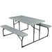 Indoor And Outdoor Folding Picnic Table Bench Set With Wood-like Texture_maomaolike.com