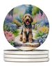 Otterhound Spring Path Large Sandstone Coasters Pack Of 4 Absorbent Round Coasters Decor Gifts For Men Or Women, 4 In, Multicolor_maomaolike.com