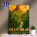 Isla Nublar Dinosaur Painting Poster, Vintage Prehistoric Landscape Poster, Captivating Scene Featuring Volcano, Dinosaurs And Waterfall, Ideal For_maomaolike.com