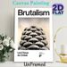 Brutalist Architecture Painting Poster, Monochrome Retro Les Choux De Créteil Building Poster, Distinctive Architectural Art Decor Ideal For Home_maomaolike.com