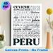 Peruvian Cuisine Typography Painting Poster, Stylish Monochromatic Text Art Poster, Showcases Classic Peruvian Dish Names, Ideal For Dining Rooms And_maomaolike.com
