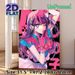 Anime Idol Girl Painting Poster, Vibrant Sparkly Kawaii Anime Style Poster, Eye-catching Decorative Artwork Ideal For Bedroom, Living Room And Anime_maomaolike.com