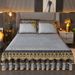 European Coral Fleece Single Piece Crystal Velvet Non-Slip Thickened Flannel Quilted Sheet Skirt Style Bed Cover_maomaolike.com