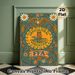 Agricultural Education FFA Themed Painting Poster, Vintage Folk Art Style Poster, Boho Floral & Wildlife Detailed Design, Ideal For Agricultural Study_maomaolike.com