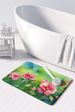Iowa Wild Prairie Roses In Watercolor Memory Foam Kitchen Mat Machine Washable Anti-Fatigue Mat Cushion Comfort Bath Mat Or Kitchen Rug_maomaolike.com