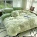 Duvet Cover , Luxury 3 Pieces Cozy Plush Long Shaggy Fluffy Bedding Set With Zipper Closure, Comforter Not Included_maomaolike.com