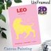 Leo Zodiac Painting Poster, Soft Pastel Style Yellow Lion With Zodiac Traits Poster, Features Leo's Birth Date And Core Traits, Ideal For Bedroom And_maomaolike.com