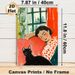 Woman & Black Cat Themed Painting Poster, Warm-toned Soft Brushstroke Cozy Indoor Scene Poster, Offers Tranquil Relaxing Atmosphere, Suitable For_maomaolike.com