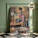 Traditional Kitchen Scene Painting Poster, Vibrant Realistic Rustic Culinary Scene Poster, Captures Warm Daily Cooking Moments, Ideal For Home Kitchen_maomaolike.com
