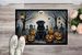 Black Pug Spooky Halloween Doormat Front Door Mat Indoor Outdoor Rugs For Entryway, Non Slip Washable Low Pile, 24H X 36W_maomaolike.com