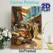 Middle Eastern Bazaar Painting Poster, Vibrant Oil-painting Style Bustling Market Scene Poster, Captures Lively Daily Life With Colorful Textiles_maomaolike.com