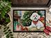 Bichon Frise Cozy Christmas Doormat Front Door Mat Indoor Outdoor Rugs For Entryway, Non Slip Washable Low Pile, 24H X 36W_maomaolike.com