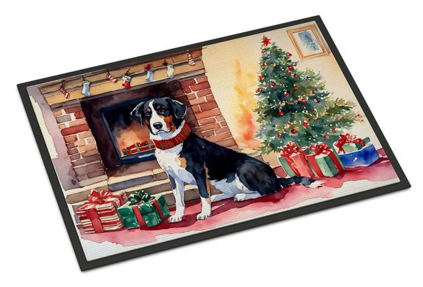 Appenzeller Sennenhund Cozy Christmas Doormat Front Door Mat Indoor Outdoor Rugs For Entryway, Non Slip Washable Low Pile, 24H X 36W_maomaolike.com