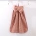 Home Textile Cute Hanging Bow Hand Towel Fleece Soft Absorbent Kitchen Towel_maomaolike.com
