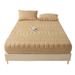Autumn And Winter Milk Velvet Thickened Coral Fleece Cover Mattress Protector Full Wrap Non-Slip Bed Sheet Set_maomaolike.com