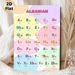 Albanian Alphabet Painting Poster, Vibrant Colorful Alphabet Chart Poster, Clear Letter Reference For Learning Albanian, Suitable For Language_maomaolike.com