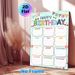 Birthday Tracker Painting Poster, Vibrant Cartoon-style Birthday Record Poster, Functional Design To Log Monthly Birthdays, Suitable For Office And_maomaolike.com