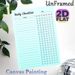Daily Checklist Painting Poster, Light Blue Minimalist Structured Poster, Functional Planner To Organize Daily Tasks, Suitable For Home Office And_maomaolike.com