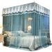 Three-Door Palace Mosquito Net Double Layer Princess Style Floor Stand 1.5m/1.8m 2m Encrypted Thickened Bed Canopy_maomaolike.com