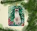Snowshoe Cat By The Christmas Tree Porcelain Ornament Christmas Tree Hanging Decorations For Home Christmas Holiday, Rectangle, Gift, Multicolor_maomaolike.com