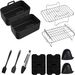 Home Furniture Air Fryer Accessories Set Oil Paper Single Rectangular Double Pot Grill Metal Round Bowl_maomaolike.com