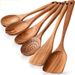 NiMuJiang Small Leaf Acacia Cooking Soup Spoon Spatula Teak Wood Kitchen Utensil Set Wooden_maomaolike.com